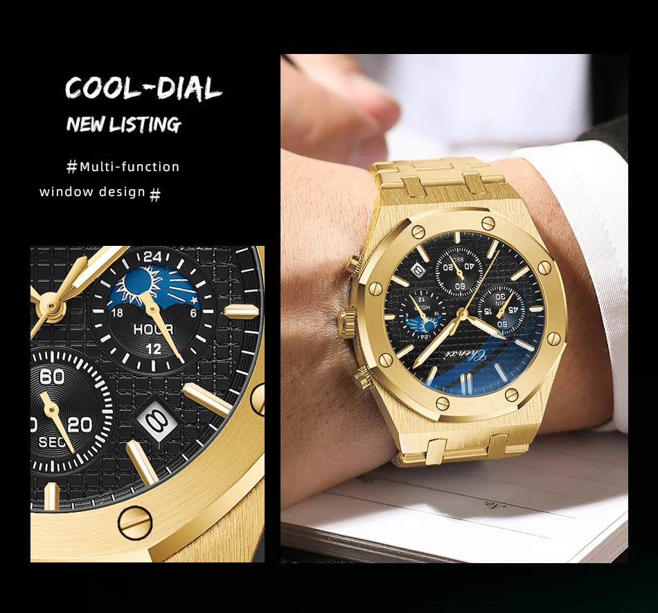 CHENXI  Multifunctional Men's Watches Luxury Brand Calendar Luminous  Waterproof Men Wristwatch High Quality Quartz male Watch