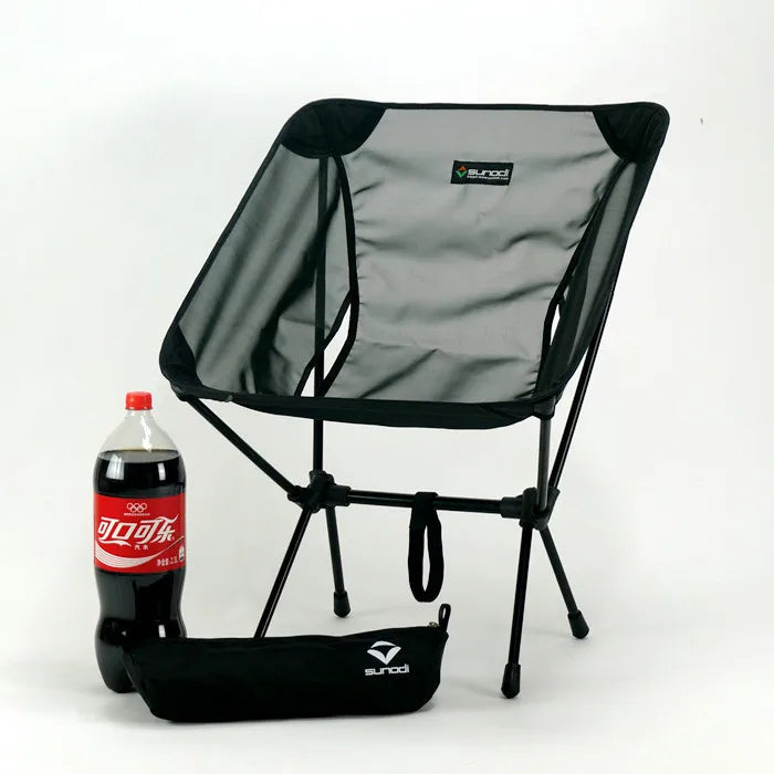 Portable Folding Moon Chair With Storage Bag Travel Beach Camping Picnic Fishing Seat For Backyard Garden Outdoor BBQ Hiking