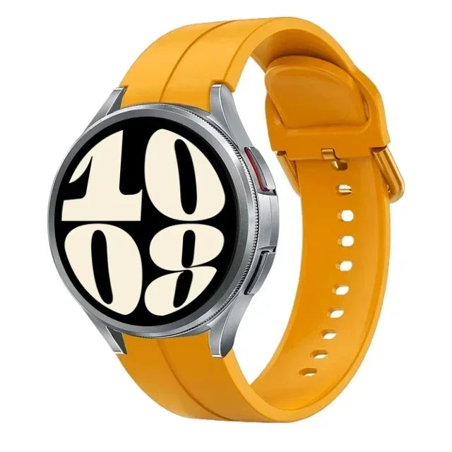 New Official Silicone Strap For Samsung Galaxy Watch 6 4 Classic 47mm 46mm 43/42mm Watchband Galaxy Watch 7 6 5 4 40mm 44mm Belt