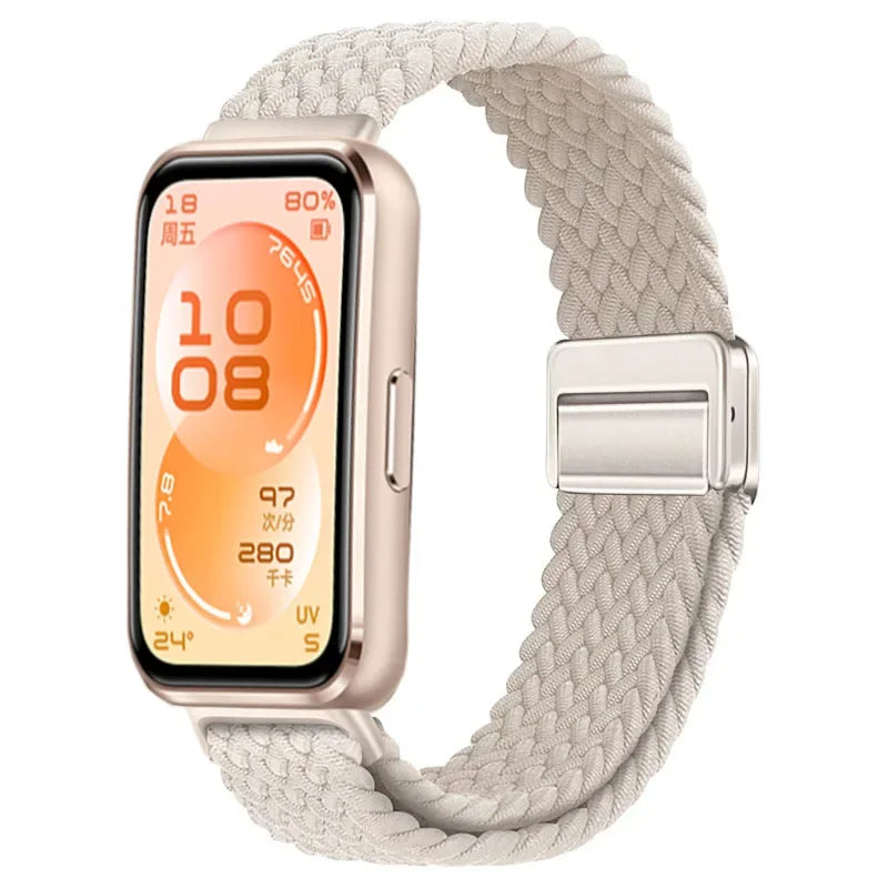 Official Nylon Loop Strap For Huawei Band 11/11 Pro Fashion Magnetic Buckle Braided Wristband For Huawei Band 8/9/10 Accessories