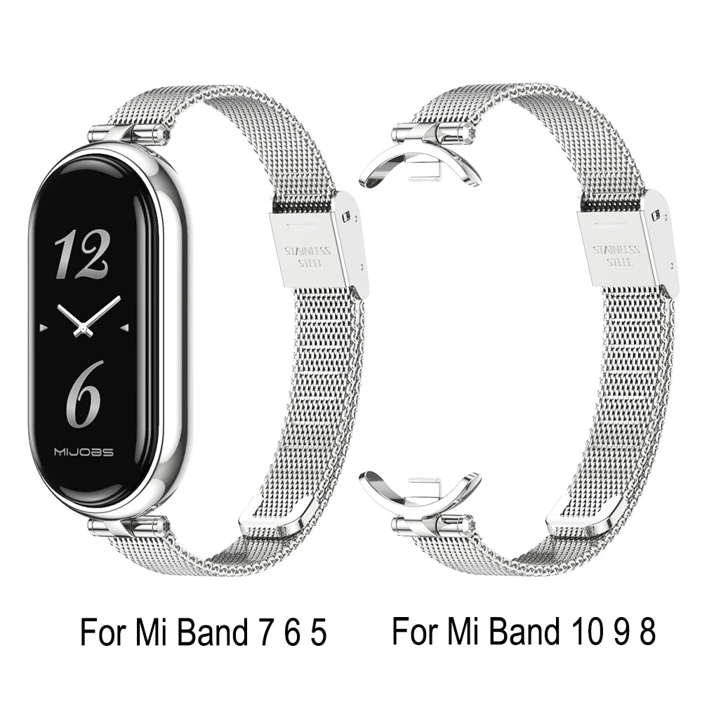 Strap for Mi Band 10 9 8 7 6 5 Watchband for Xiao mi Smart Band 9 Strap for Mi Band 8 Leather Wristband For Mi Band 7 Correa