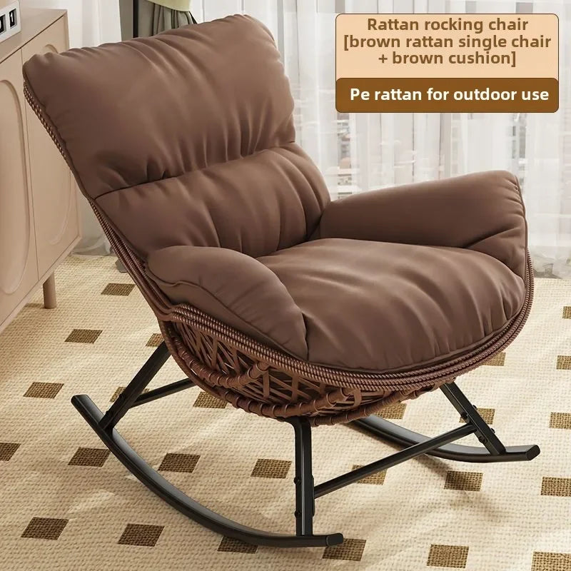 Swinging Lounge Chair,home Balcony,lounge Chair, Anti Vine Woven Lobster Chair, Single Living Room, Adult Outdoor,rocking Chairs