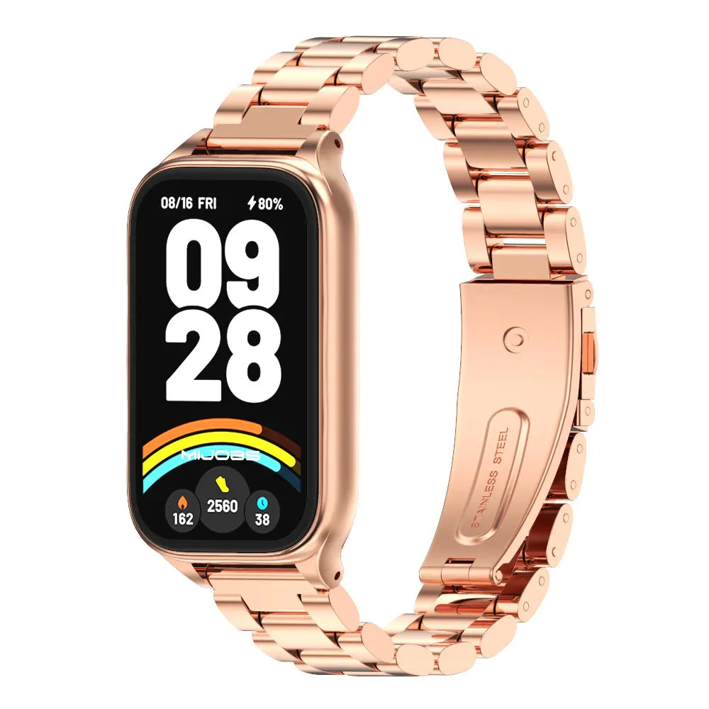 Metal Strap For Mi Band 9 Active Bracelet Wristband for Xiaomi Smart Band 8 Active Watchband Mi 8 Active Stainless Steel Strap
