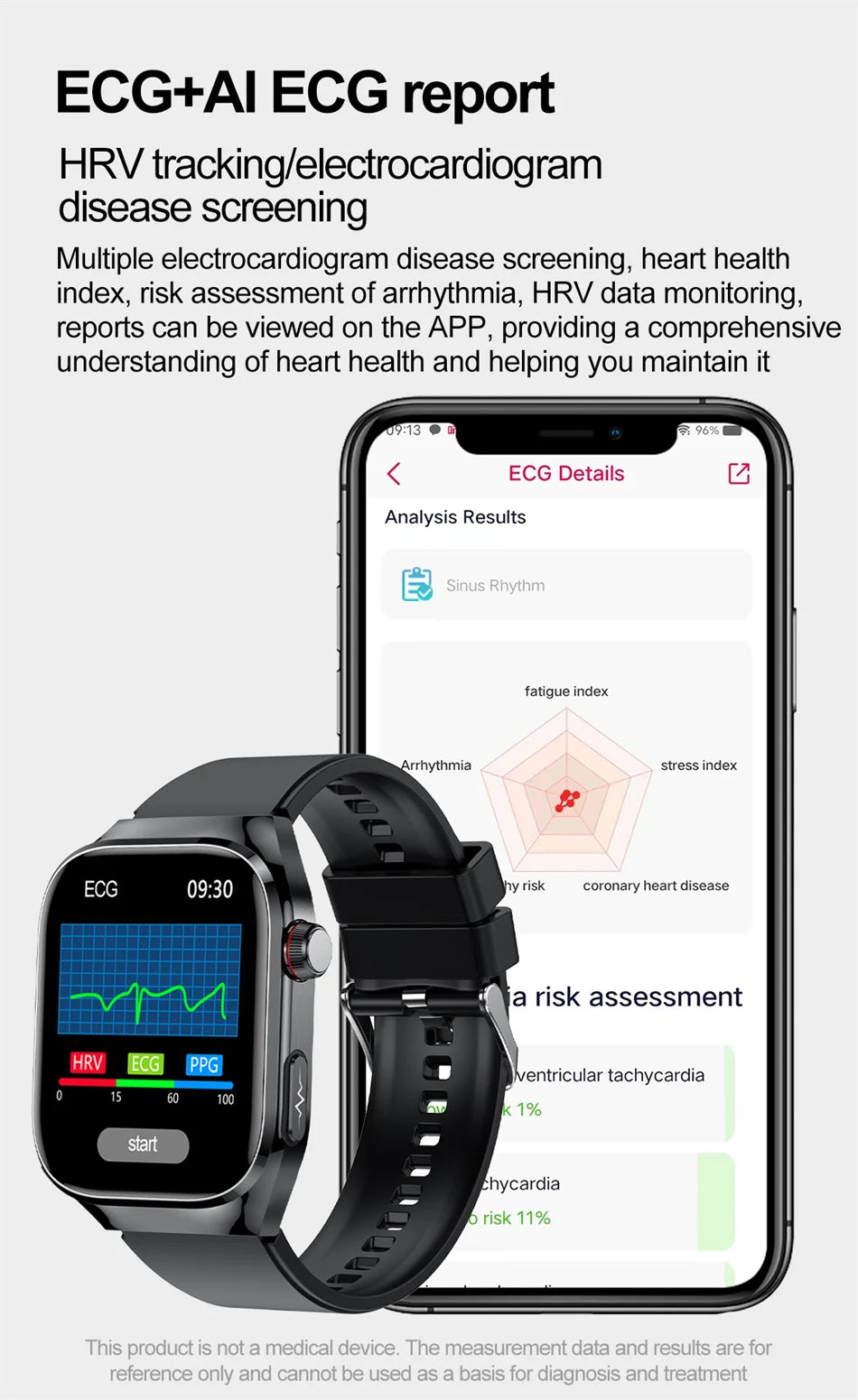 SmartWatch Voice Call Push reminder Physical examination Health Watch Blood Pressure UricAcid Blood Oxygen ECG Sport Smart watch