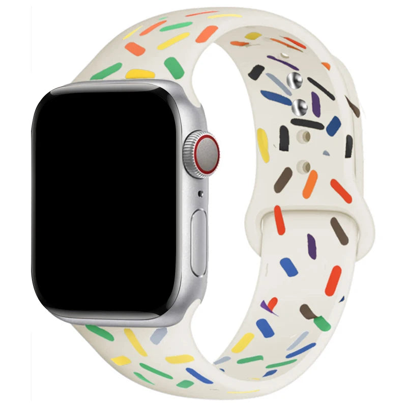 Sports Silicone Strap For Apple Watch Band Ultra 49mm 46mm 45mm 44mm 42mm 41mm 40mm Watchband for iWatch 11 10 9 8 7 6 5 4 SE