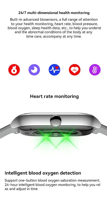 2026 New Bluetooth Call Smart Watch Electronics Smartwatch Digital Fitness Clock Sports Wrist Watches for Man Woman Android iOS