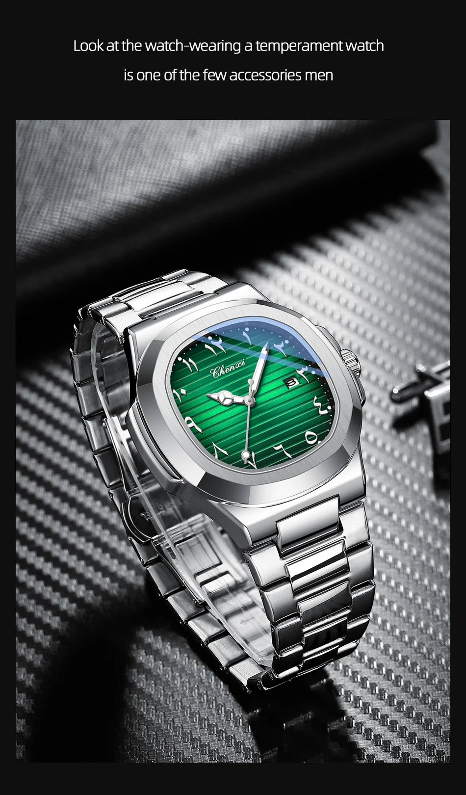 Eastern Arabic Numerals Dial Man Watch Fashion Original Date Quartz Watches For Men Classic Business Waterproof Men's Wristwatch