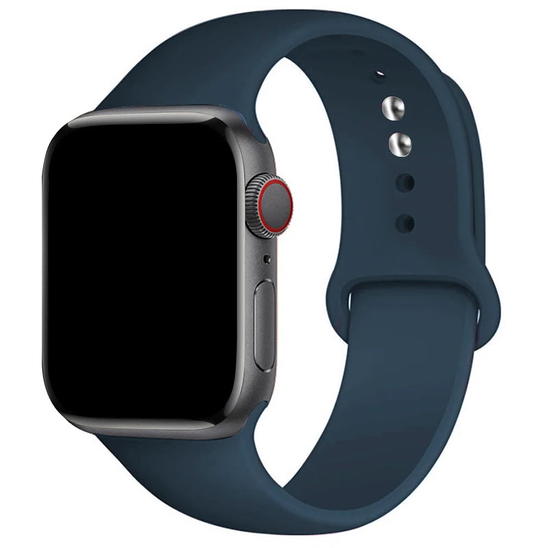 Sports Silicone Strap For Apple Watch Band Ultra 49mm 46mm 45mm 44mm 42mm 41mm 40mm Watchband for iWatch 11 10 9 8 7 6 5 4 SE