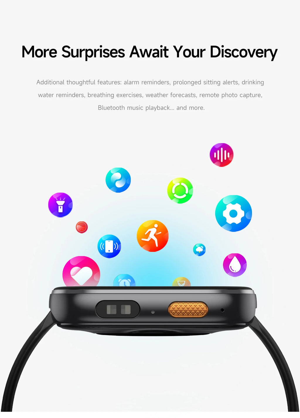 New 1000mAh Large Battery Smartwatch Men Women | 2.04"HD Screen BluetoothCall Heart Rate Monitor Flashlight Sports Fitness Watch
