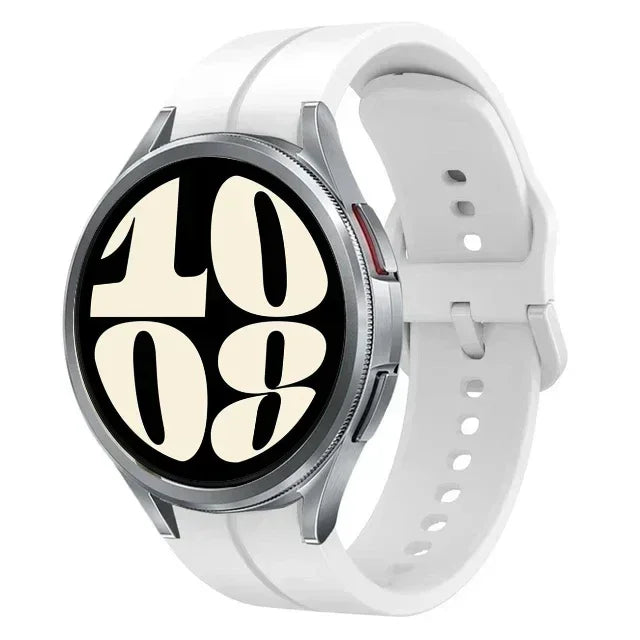 New Official Silicone Strap For Samsung Galaxy Watch 6 4 Classic 47mm 46mm 43/42mm Watchband Galaxy Watch 7 6 5 4 40mm 44mm Belt