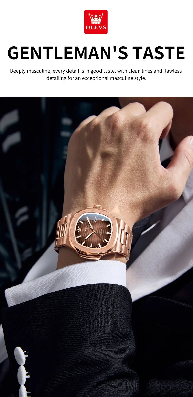 OLEVS 3696 Quartz Watch For Men Luxury Calendar Waterproof Business Men's Wristwatch Luminous Big Dial Fashion Simple Man Watch