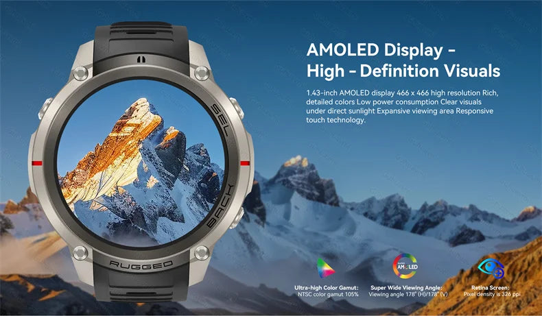 GPS Smart Watch with offline map Swimming Waterproof Sports Tracking Watch Heart Rate Blood Oxygen Sleep GPS positioning Watches