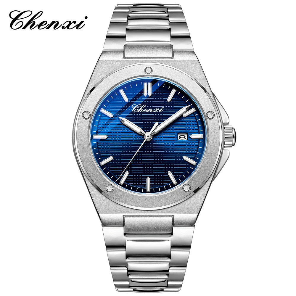 CHENXI New in Men's Watches Classic Fashion Quartz Wristwatches Simple Luminous Date Calendar Display Water-Resistant Man Watch