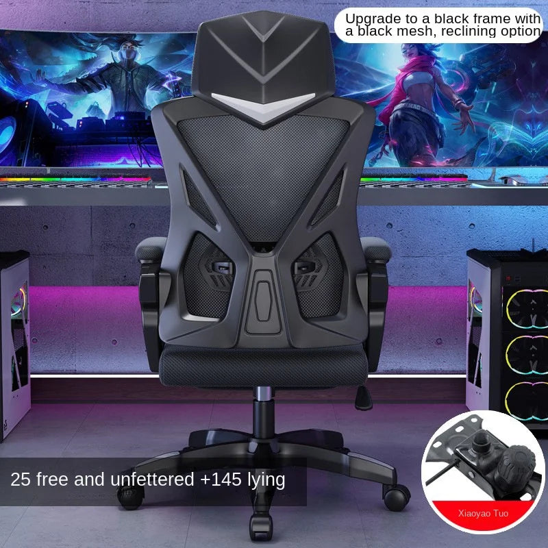 Ergonomic Gaming Office Chair High Back Reclining 145° Adjustable Swivel Computer Desk Chair With Lumbar Support Breathable Mesh