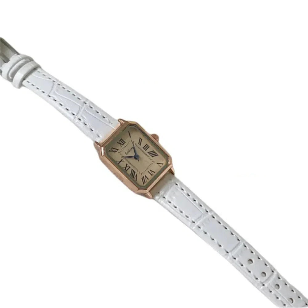 Elegant Women's Quartz Watch Exquisite Simple Women's Wrist Watch Decorative Waterproof Vintage Female Clock