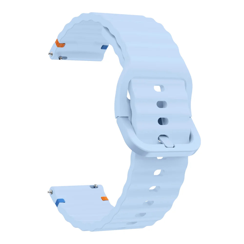 18/20/22mm Sports Wave Silicone Strap For Huawei Watch GT6-5-4 41mm 5 GT5 Pro 42mm Bracelet Wristband For Xiaomi Watch S4 41mm
