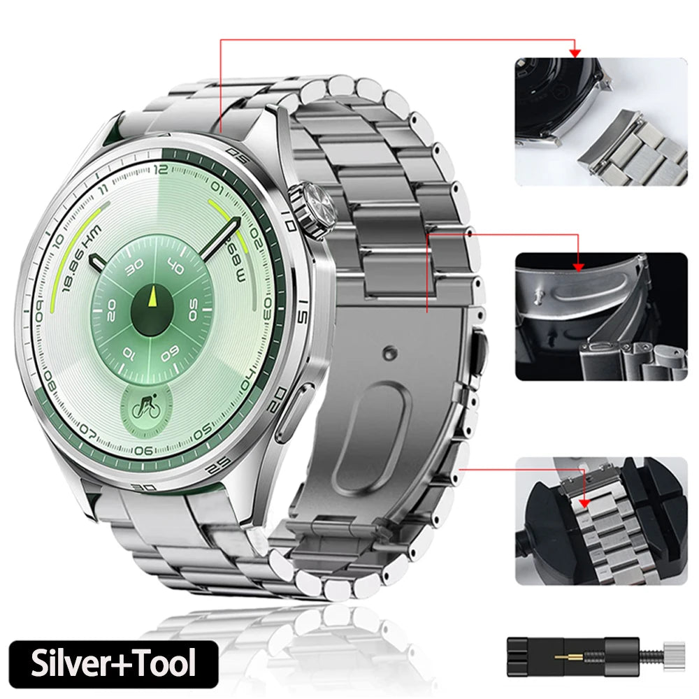 Metal Strap for Huawei Watch GT6 46mm Stainless Steel Original Wristband Correa for Huawei Watch GT6 GT5/4 46mm No Gaps Bracelet