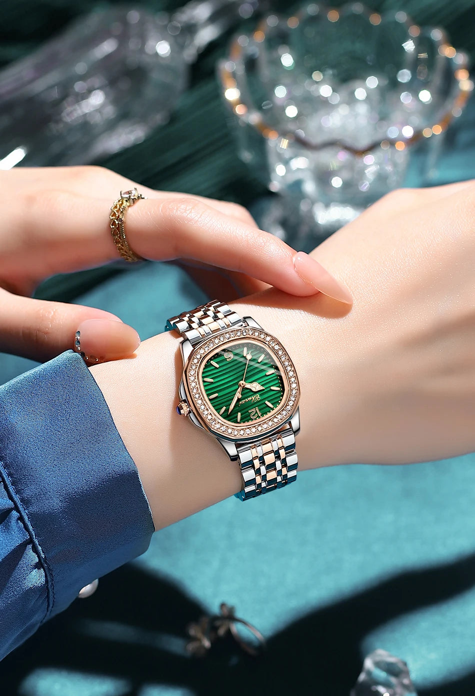 CHENXI Luxury Elegant Watches For Woman Fashion Diamond Dial Quartz Watch Ladies Rose Gold Wristwatch Waterproof Luminous