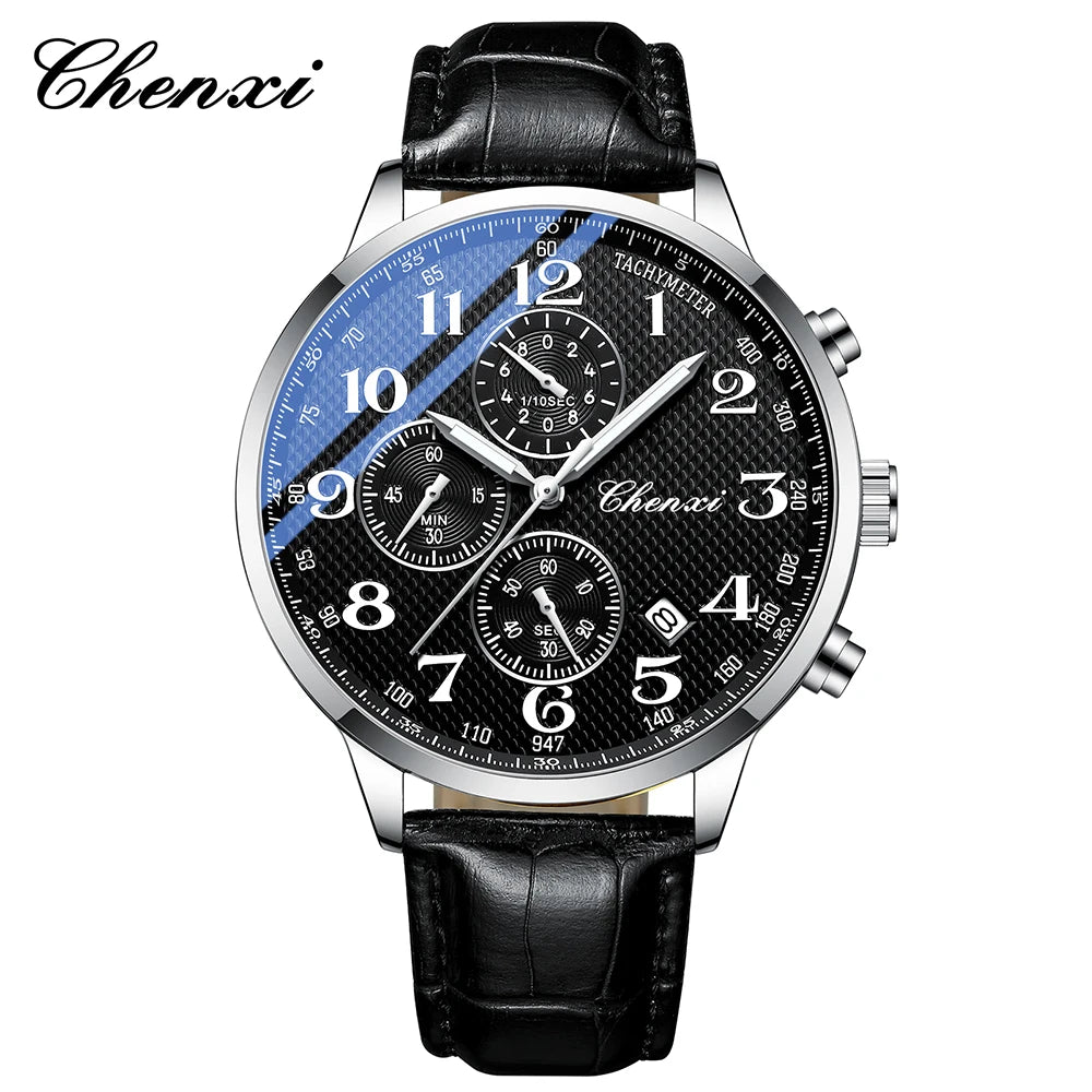CHENXI Watches For Men Multi-functional Quartz Man Watch Calendar Luminous Chronograph Men's Wristwatches Gifts