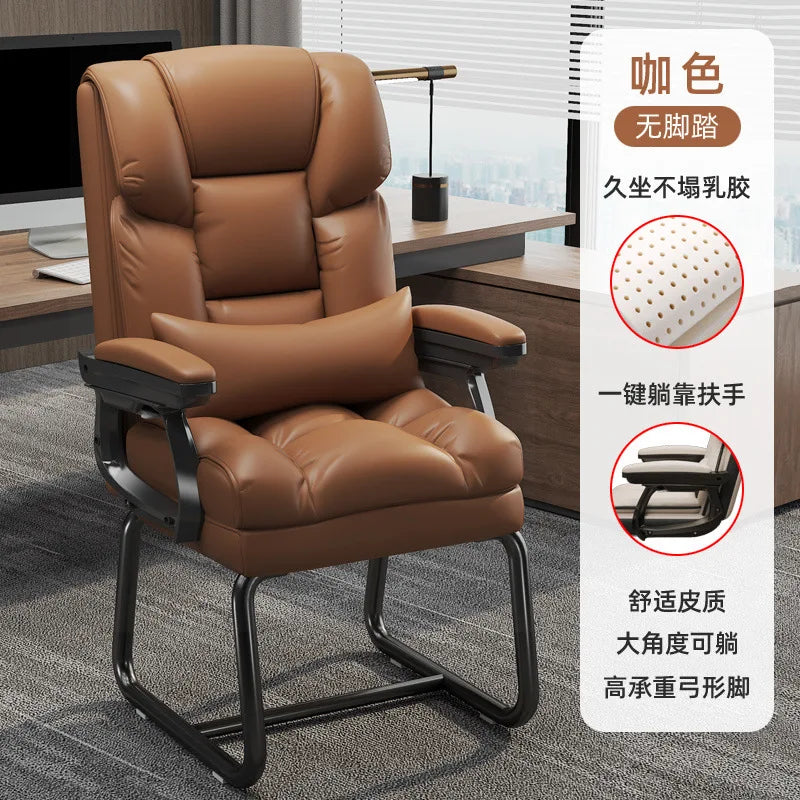 Simple and Comfortable Home Computer Chair, Office Reclining, Nap Taking Sofa Chair, Study Room, Bedroom Armchair Gaming Chairs