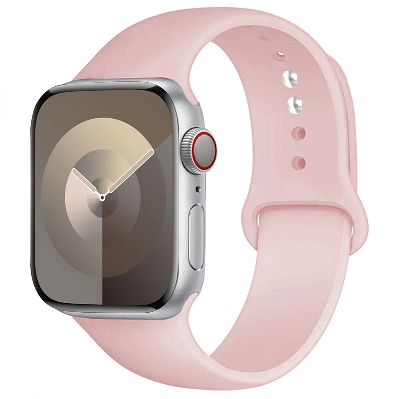 Sports Silicone Strap For Apple Watch Band Ultra 49mm 46mm 45mm 44mm 42mm 41mm 40mm Watchband for iWatch 11 10 9 8 7 6 5 4 SE