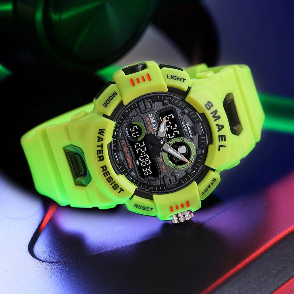 SMAEL Sport Watches Digital Watch LED 50m Waterproof Military Wristwatch Male Clocks 8063 Mens Watches  Stopwatches Alarm Clock