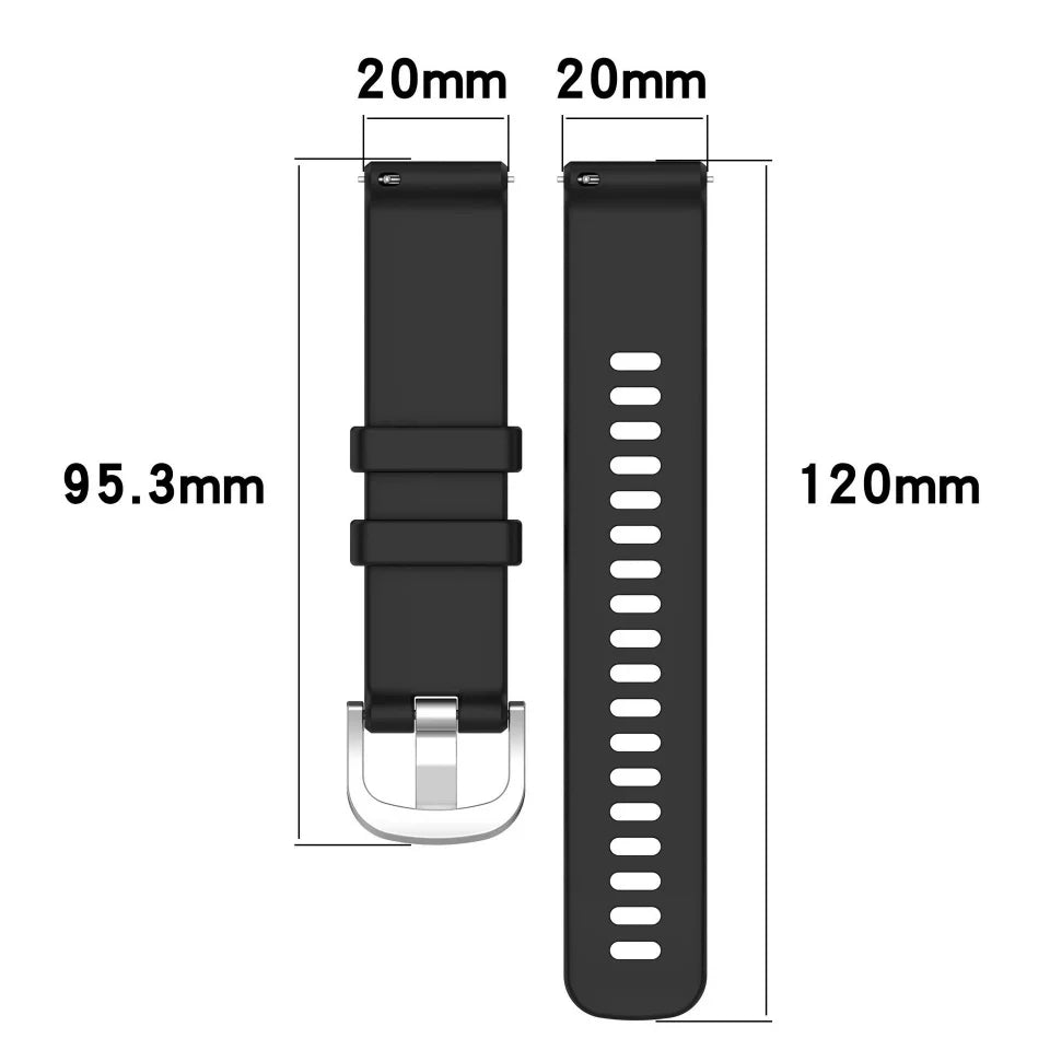 18mm 20mm 22mm Silicone Strap For Garmin Vivoactive 6 5 4 4s Band Watch Venu 4 3 2 2s SQ Forerunner 265 165 Bracelet Wristband