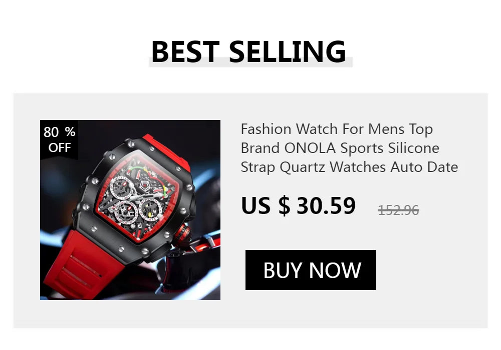 ONOLA Fashion Watch For Men Automatic Date Sports Silicone Strap Tonneau Clock Iced Diamond Quartz WristWatch Reloj Dropshipping