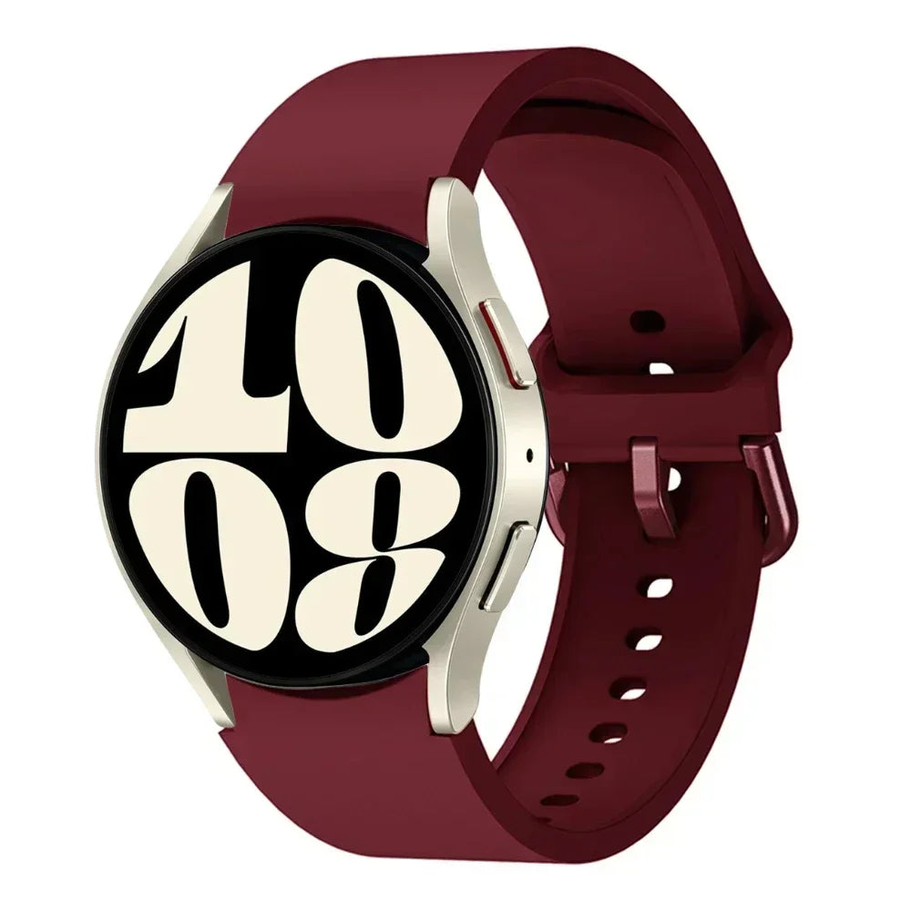 New Official Silicone Strap For Samsung Galaxy Watch 6 4 Classic 47mm 46mm 43/42mm Watchband Galaxy Watch 7 6 5 4 40mm 44mm Belt