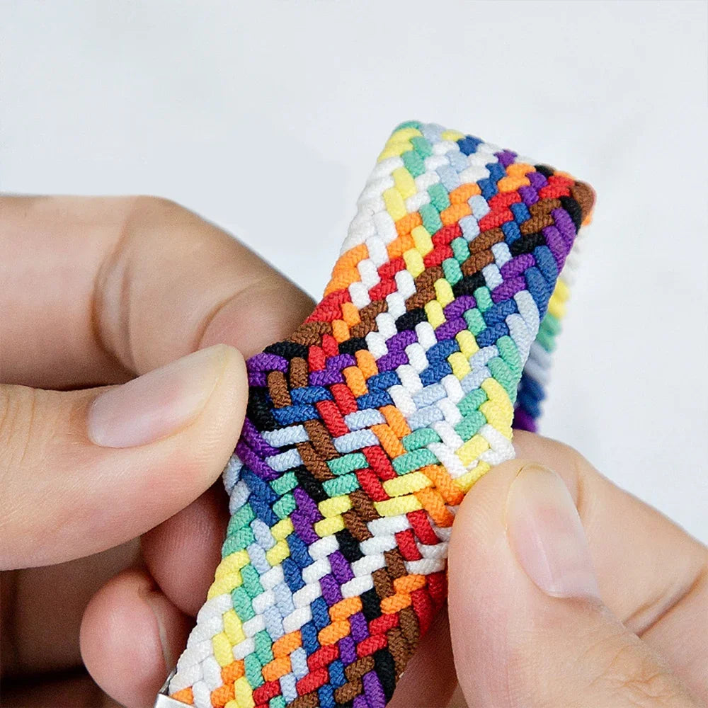 nylon Braided Strap For Apple Watch Band Ultra 3/2/1 49mm parachute Buckle 11 10 46mm 42mm 9 8 7 45/41mm iWatch 6 5 SE3 44/40mm