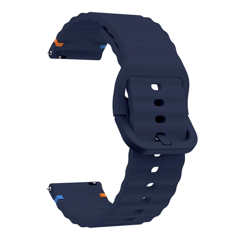 18/20/22mm Sports Wave Silicone Strap For Huawei Watch GT6-5-4 41mm 5 GT5 Pro 42mm Bracelet Wristband For Xiaomi Watch S4 41mm