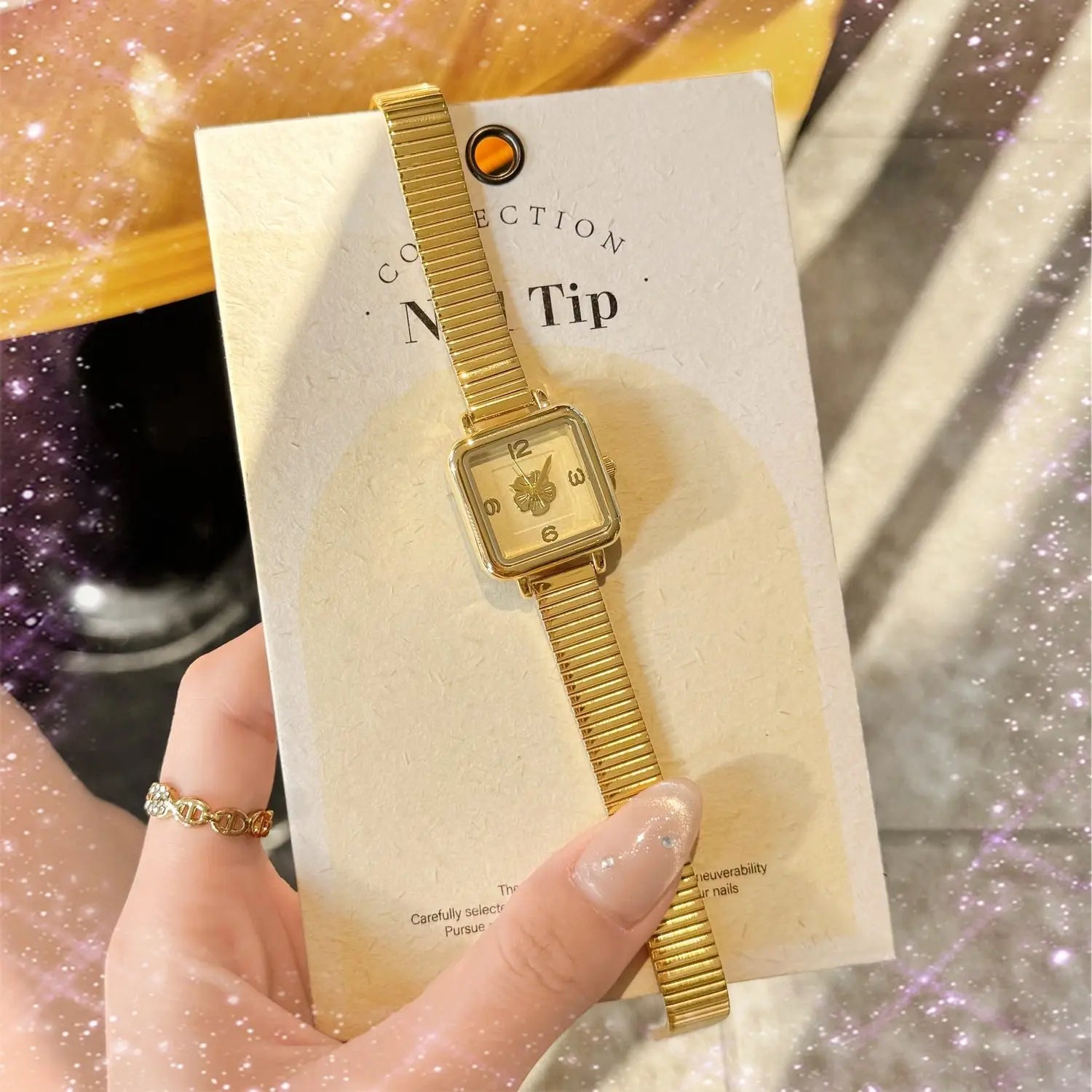 New Luxury And Stylish Women'S Watch, Gold-Tone Ladies' Wristwatch, Quartz Watch, Trendy Women'S Watch, Unique Timepiece.