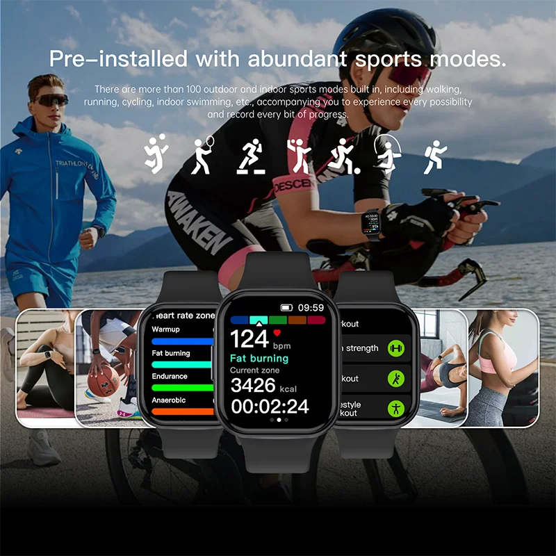 Original Sport Wrist Smartwatch Bluetooth Call Luxury Ladies Fitness Waterproof Smart Watches for Man Woman iOS Android 2026 New