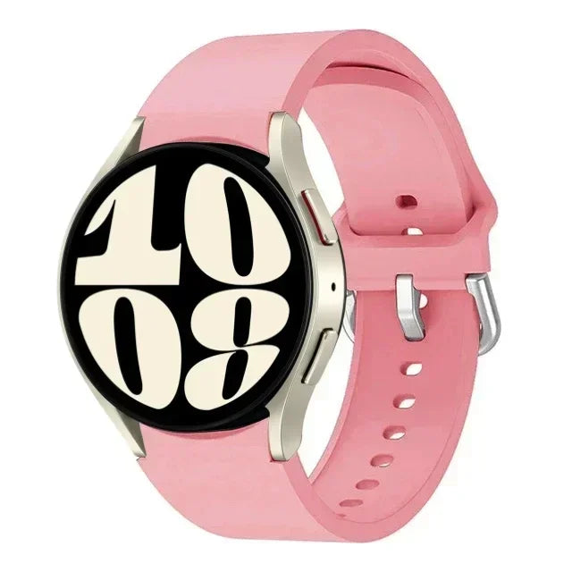 New Official Silicone Strap For Samsung Galaxy Watch 6 4 Classic 47mm 46mm 43/42mm Watchband Galaxy Watch 7 6 5 4 40mm 44mm Belt