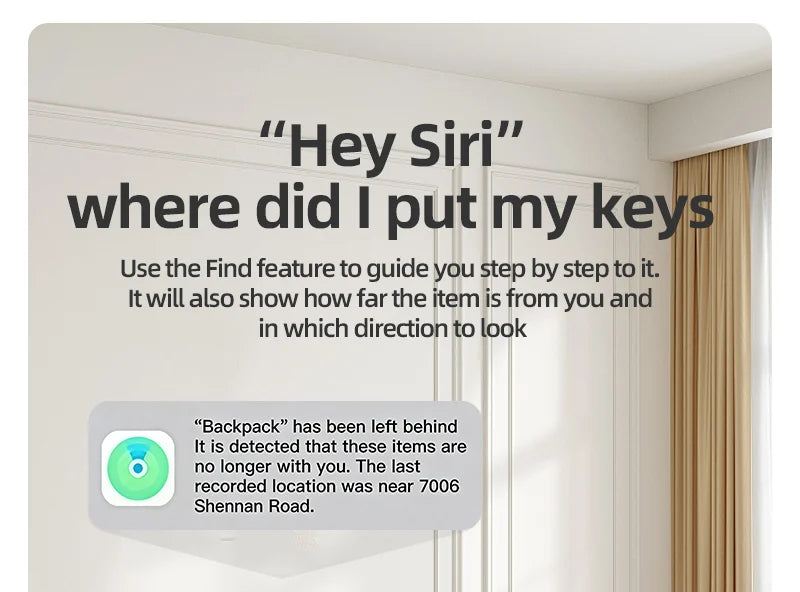 Smart iOS GPS Tracker Tag Suitable For Apple iOS Airtag Anti Loss Locator Car Key Bicycles Elderly People Pets Anti Loss Tracker