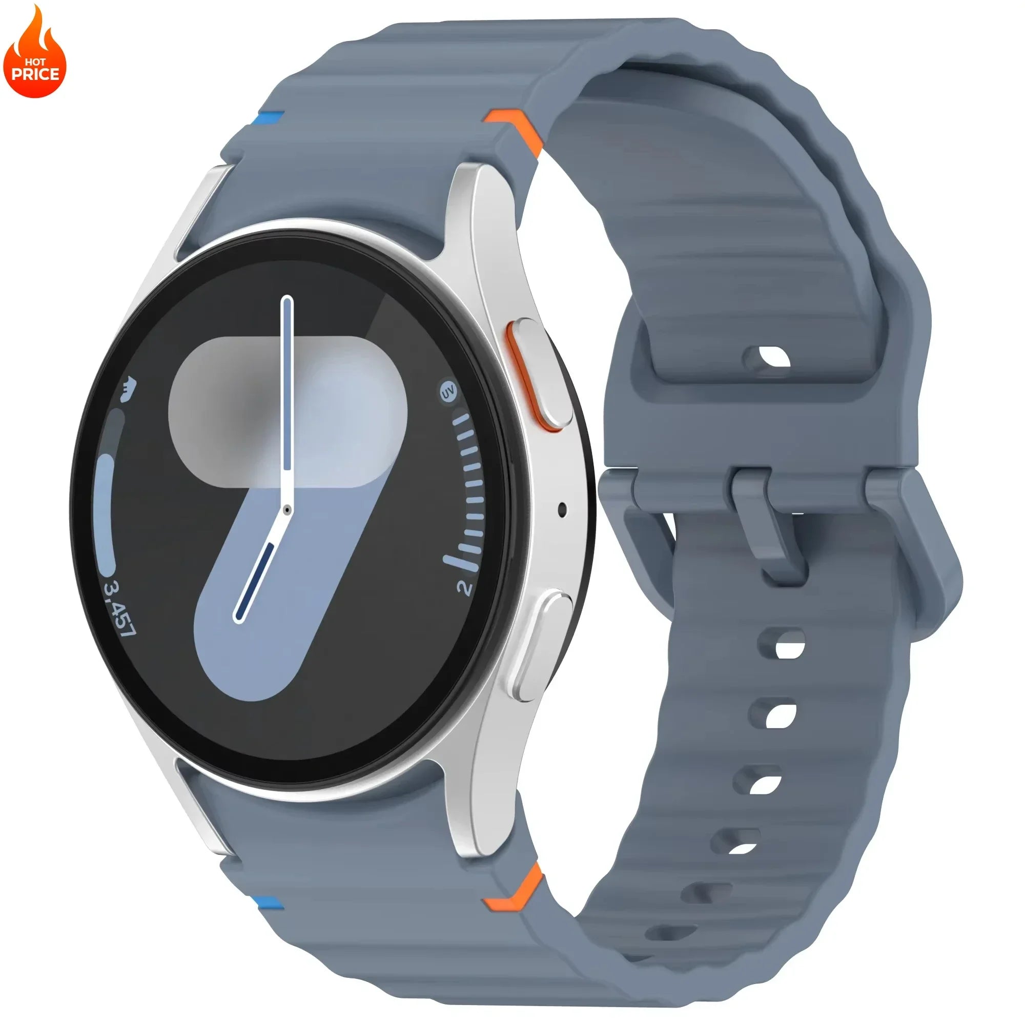 New Official Silicone Strap For Samsung Galaxy Watch 6 4 Classic 47mm 46mm 43/42mm Watchband Galaxy Watch 7 6 5 4 40mm 44mm Belt