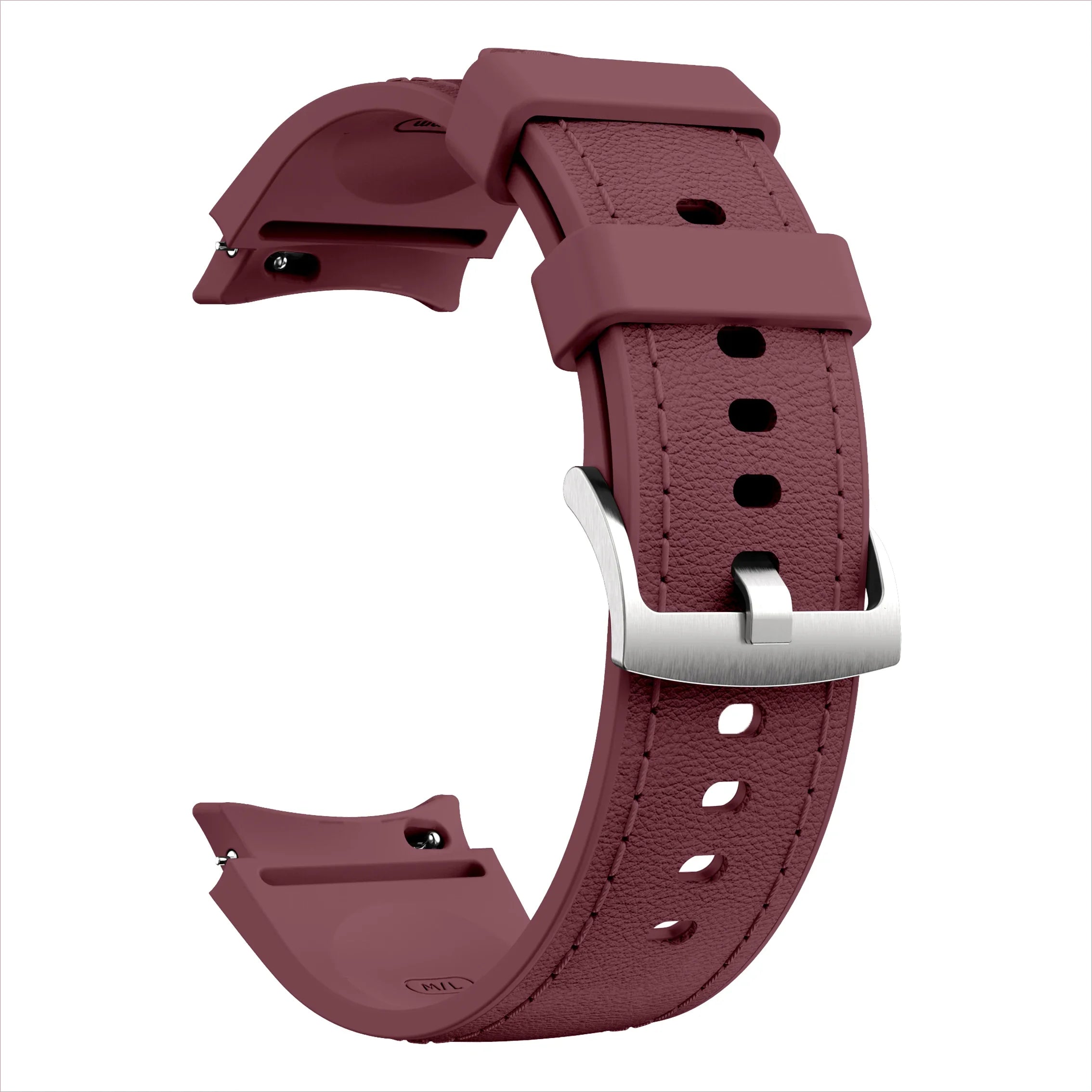 Silicone+Leather Strap for Samsung Galaxy Watch 7 6 5 4 44mm 40mm/5 Pro 45mm Wristband for Galaxy Watch 6 Classic 47mm 43mm Belt