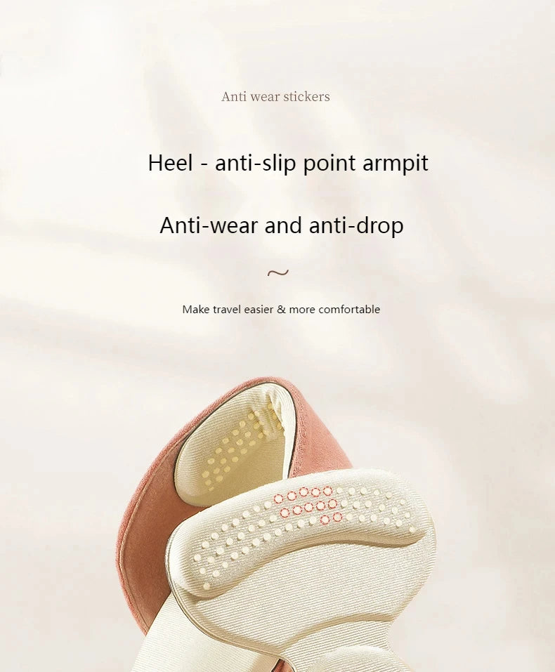 NewT-Shape Foam Heel Stickers Heel Protectors High Heel Insoles Flat Heel Insoles Shoe Adjusters Women's Half Insoles 2pcs/4pcs