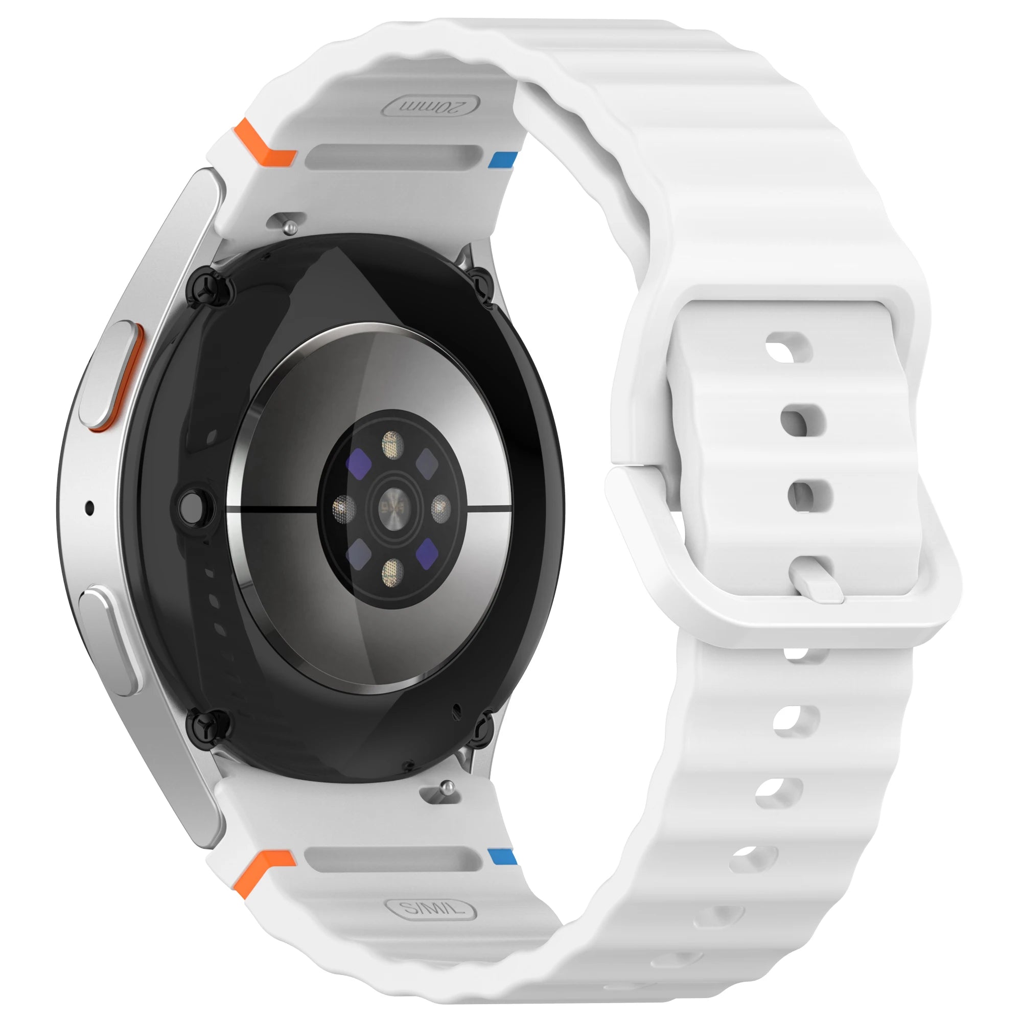 Official Silicone Strap for Samsung Galaxy Watch 7/FE/6/5/4 44mm 40mm 5 Pro Wave Bracelet for Watch 6 4 Classic 46mm 42mm Band