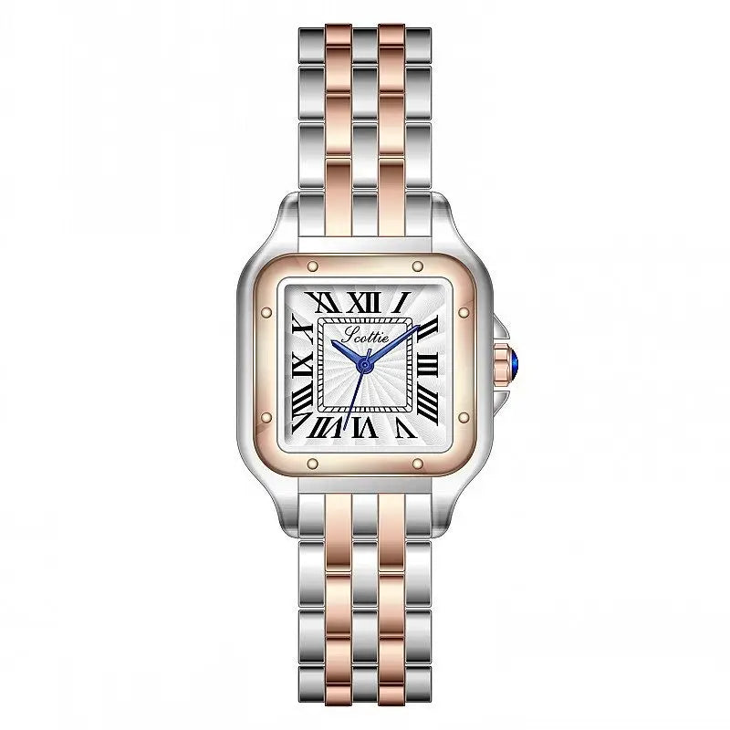 New Women'S Luxury Square WatchUltra-Thin Ladies' Watch With Steel Band High-End Selected Timepiece, Elegant Women'S Wristwatch.