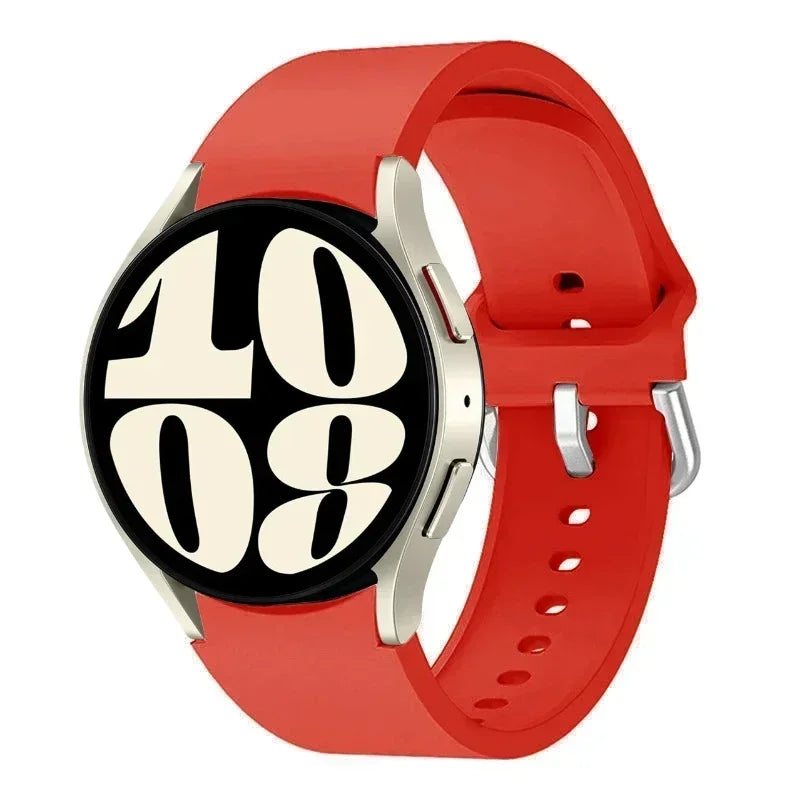 New Official Silicone Strap For Samsung Galaxy Watch 6 4 Classic 47mm 46mm 43/42mm Watchband Galaxy Watch 7 6 5 4 40mm 44mm Belt