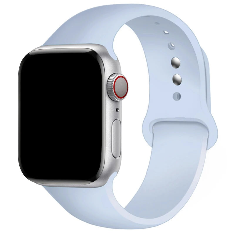 Sports Silicone Strap For Apple Watch Band Ultra 49mm 46mm 45mm 44mm 42mm 41mm 40mm Watchband for iWatch 11 10 9 8 7 6 5 4 SE