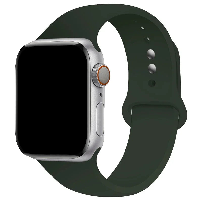 Sports Silicone Strap For Apple Watch Band Ultra 49mm 46mm 45mm 44mm 42mm 41mm 40mm Watchband for iWatch 11 10 9 8 7 6 5 4 SE