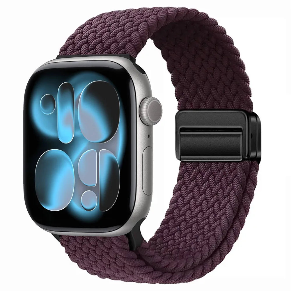 Nylon Loop Strap for Apple Watch 11 10 9 8 7 46mm 42mm 45mm 41mm Ultra 3 2 1 49mm Magnetic Braided  IWatch 6 5 4 SE3 Accessories