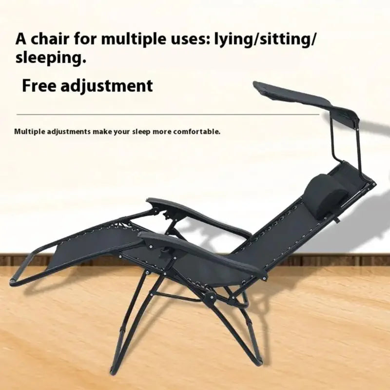 Light Weight Foldable Sunbeds Lawn Chair Lounge Chair with Canopy For Beach Picnics Backyard Lounging Adventure D2RD