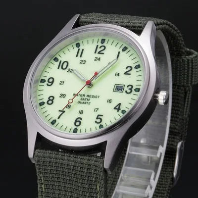 Luminous Men Sport Military Watch Shock Resistant Wristwatches Simple Nylon Band Male Army Wrist Watch Quartz Relogio Masculino