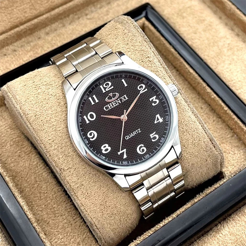 Minimalist Couple Watches Water-Resistant Digital Large Dial Watches Men's & Women's Quartz Wristwatches Valentine's Day Gifts