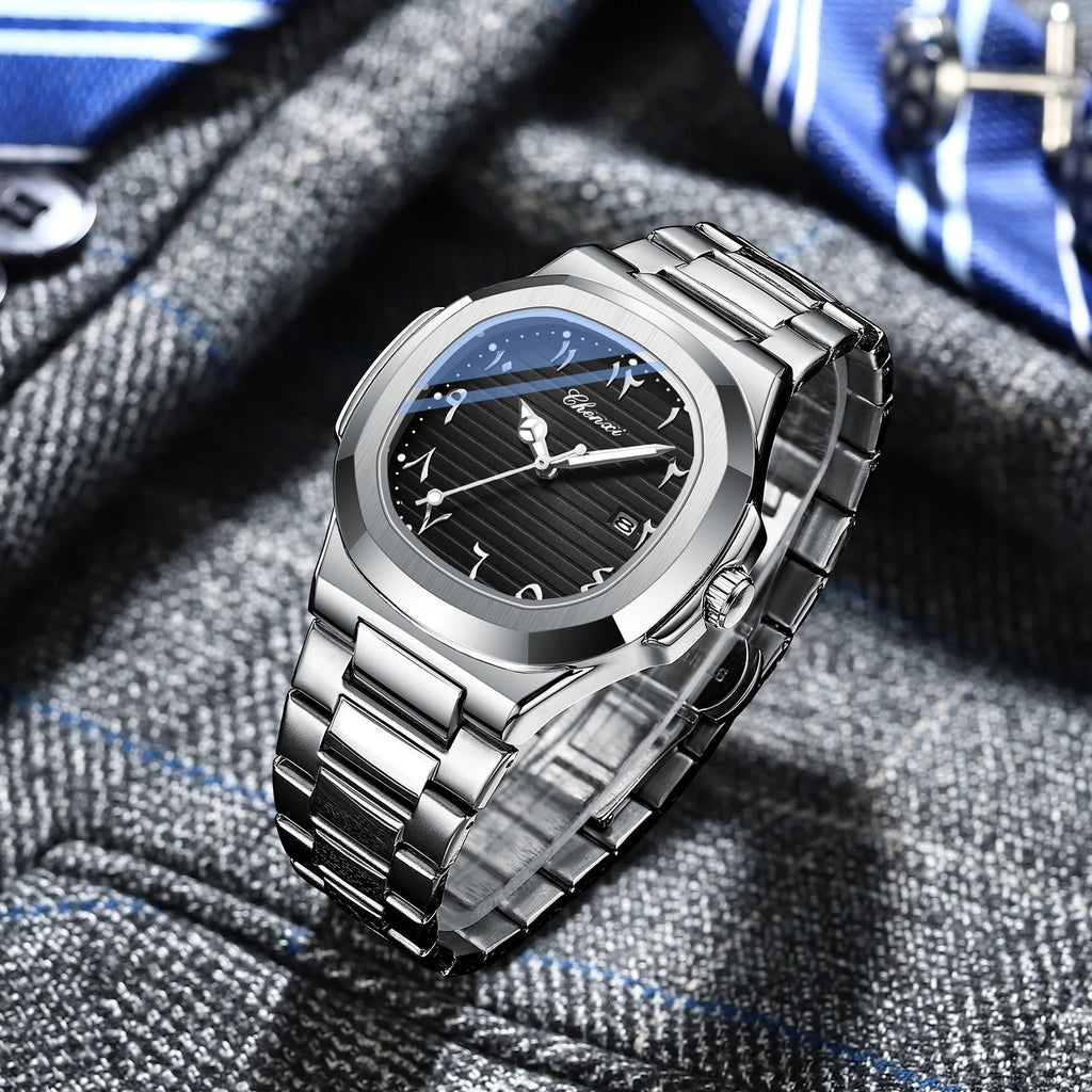 Eastern Arabic Numerals Dial Man Watch Fashion Original Date Quartz Watches For Men Classic Business Waterproof Men's Wristwatch