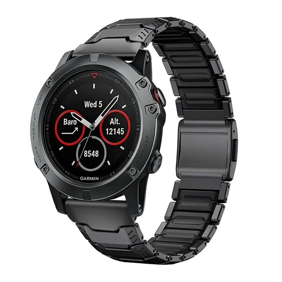 Titanium Silicone Magnetic Band for Garmin Watch Fenix 8 7X Pro 6X Enduro 3 Strap For Garmin Tactix 7Pro Instinct 2X 26mm Bands