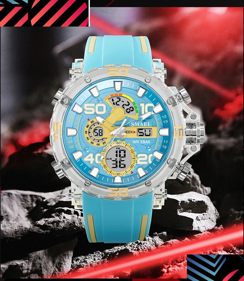 Military Watches Men Watch 2025 New 50M Waterproof Wristwatch Stopwatch Alarm LED Light Digital Watches 8136 Men's Sports Watch